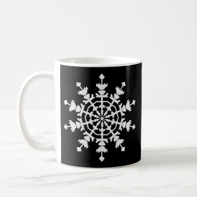 Happy Christmas - Ice Crystal - Snow Flake mugs