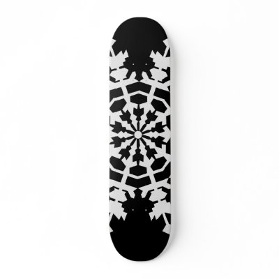 Happy Christmas - Ice Crystal - Snow Flake Skate Decks by lonvig