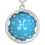 Happy Christmas Monogram Holiday Necklace