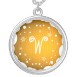 Happy Christmas Monogram Holiday Necklace
