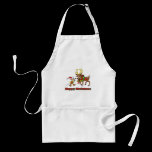Happy Christmas Mouse and Deer aprons