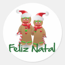 Happy Christmas Round Stickers