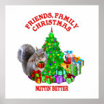 Happy Christmas Squirrel Poster