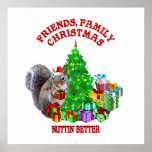 Happy Christmas Squirrel Print