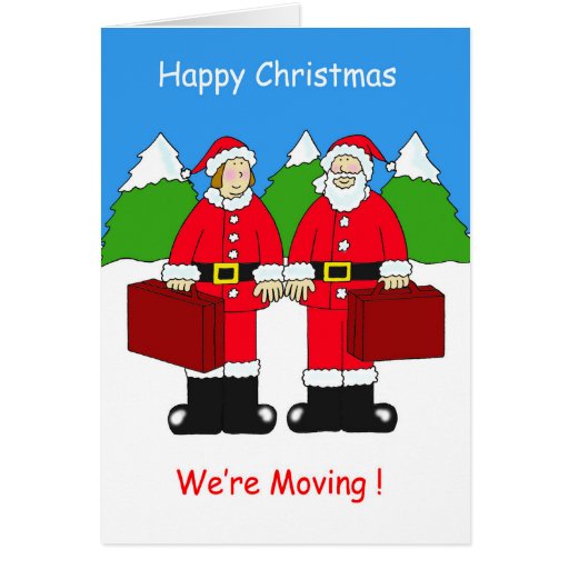 Happy Christmas, we're moving! Card | Zazzle