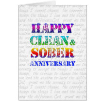 Happy Clean & Sober Anniversary Greeting Card