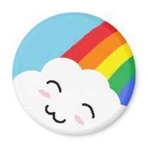 Happy Cloudie Magnet by Joy_ye Happy Cloudie Magnet