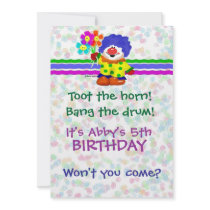 Happy Clown Invitation