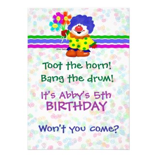 Happy Clown Invitation