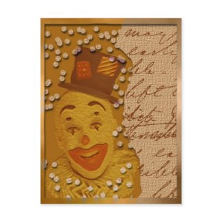 Happy clown postcard postcard