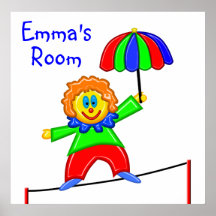 Happy Clown Print with Kid's Name