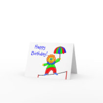 Happy Clown Small Greeting Card