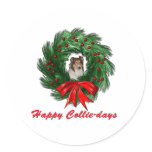 Happy collie-days wreath