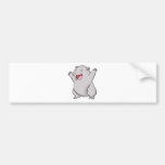 Happy Common Wombat Cartoon Bumper Stickers
