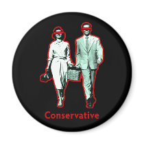 Happy Conservative Couple magnets