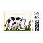 Happy Cow and Daisies Postage Stamps