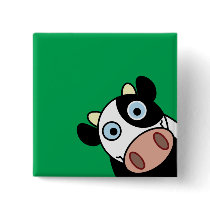 Happy Cow Pinback Button