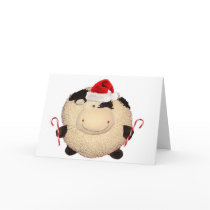Happy Cow Christmas Card I Love You Greeting