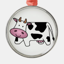 Happy Cow Christmas Ornaments