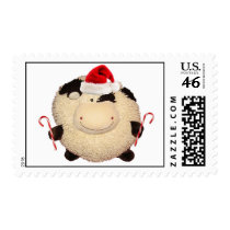 Happy Cow Christmas Stamp