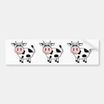 Happy Cow - Customizable! Bumper Stickers