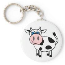 Happy Cow - Customizable! Key Chain