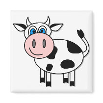Happy Cow - Customizable! Fridge Magnets