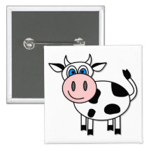 Happy Cow - Customizable! Pin