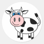 Happy Cow - Customizable! Round Stickers