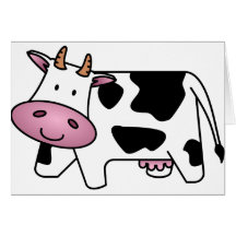 Happy Cow Greeting Card