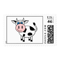 Happy Cow Postage Stamp