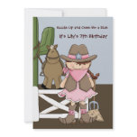 Happy Cowgirl - Birthday Party Invitation