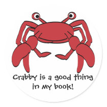 Happy Crab stickers by haywiregraphics Happy Crab stickers