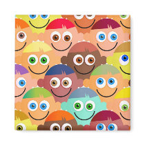 Happy Crowd magnets by prawny Happy Crowd magnets