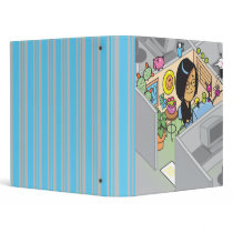 Happy Cubicle Working Girl Notebook binders