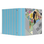 Happy Cubicle Working Girl Notebook binders
