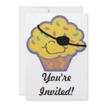 happy cupcake pirate personalized invite