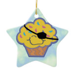 happy cupcake pirate christmas tree ornament
