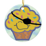 happy cupcake pirate ornament