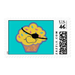 happy cupcake pirate postage stamp