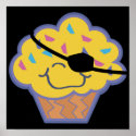 happy cupcake pirate posters