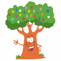 happy cute cartoon abc alphabet tree photo cut outs