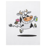 happy cute dairy cow cartoon ice cream milk flyers