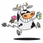 happy cute dairy cow cartoon ice cream milk photo sculpture