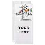 happy cute dairy cow cartoon ice cream milk rack cards