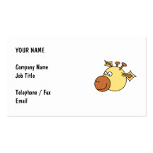 Happy Cute Giraffe. Cartoon Animal. Business Card Templates