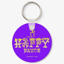 Happy Dance (2b) Keychain by bluebeachsong Happy Dance (2b) Keychain