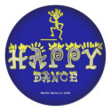 Happy Dance (2c) - Fade to Black Round Stickers zazzle_sticker