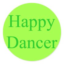 Happy Dancer green stickers by Inspirational_words Happy Dancer green stickers