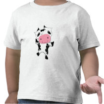 Happy Dancin' Cute Kawaii Cow - t-shirts